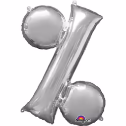 Amscan 3300701, Toy balloon, Foil, Silver, 86 cm, 5 pc(s)