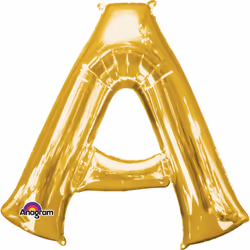 Amscan 3301211, Toy balloon, Foil, Gold, Letter, 40 cm, 5 pc(s)