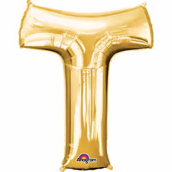 Amscan 3305111, Toy balloon, Foil, Gold, Letter, 40 cm, 5 pc(s)