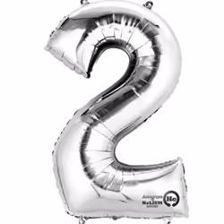 Amscan 3307811, Toy balloon, Foil, Silver, Number, 40 cm, 5 pc(s)