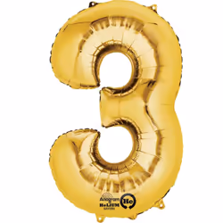 Amscan 3308111, Toy balloon, Foil, Gold, Number, 40 cm, 5 pc(s)