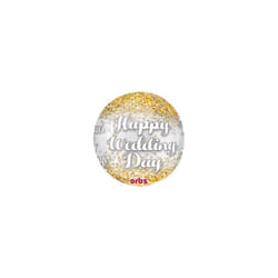 Wedding Confetti Orbz Foil Balloons 15/38cm w x 16/40cm h G20 -