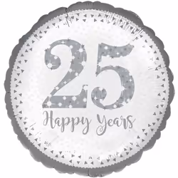 Amscan 3594201, Toy balloon, Foil, Silver, Round, 5 pc(s)
