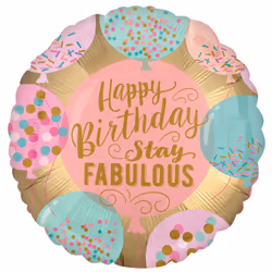 Amscan 3807401, Toy balloon, Foil, Birthday, Round, 5 pc(s)