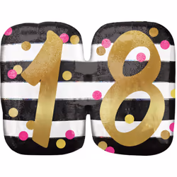 Amscan 3812001, Toy balloon, Foil, Pink, Birthday, 63 cm, 5 pc(s)