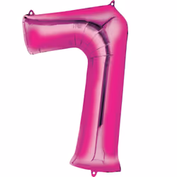 Amscan 3824311, Toy balloon, Foil, Pink, Number, 40 cm, 5 pc(s)