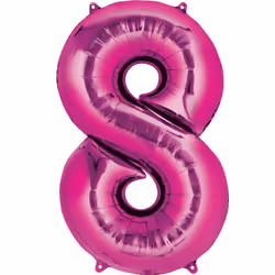 Amscan 3824411, Toy balloon, Foil, Pink, Number, 40 cm, 5 pc(s)