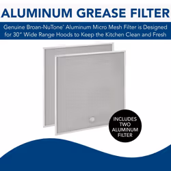 Broan-NuTone HPFAMM30 Replacement Micro Mesh Aluminum Grease Filters (C2) for 30 Range Hoods  (2-Pack)
