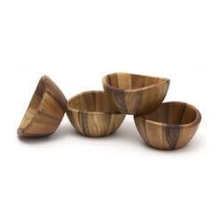 Lipper 1173-4 dining bowl Bowl set Round Wood Brown 4 pc(s)