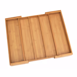 Lipper Bamboo Expandable Utensil Holder, Bamboo, Bamboo, 584.2 mm, 457.2 mm, 63.5 mm