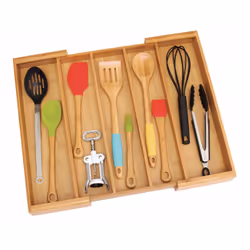 Lipper Bamboo Expandable Utensil Holder
