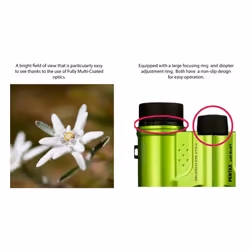 Pentax UD 9x21 Compact Lightweight Multi-Coated Roof Prism Binoculars - Pink