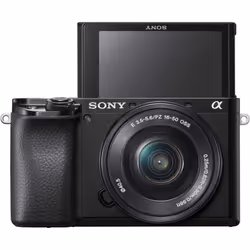 Sony Alpha A6100 Mirrorless Camera with 16-50mm Zoom Lens  Black (ILCE6100L/B)