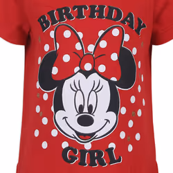 Disney Minnie and Mickey Mouse Girls Birthday Party Short Sleeve T-Shi
