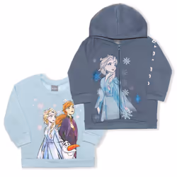 Disney Princess Girls 2 Piece Zip Up Hoodie  and Long Sleeve Shirt Set