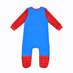 Marvel Spider-Man Boys Long Sleeve Footie Romper and Hat Set for Newborns and Infants