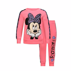 Disney Minnie Mouse Girls Sweatshirt and Jogger Set for Toddler and Li