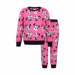 Disney Minnie Mouse Girls Sweatshirt and Jogger Set for Toddler and Li