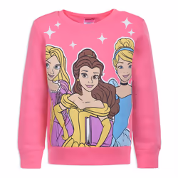 Disney Princess Girls Cinderella  Rapunzel and Belle Long Sleeve Shirt