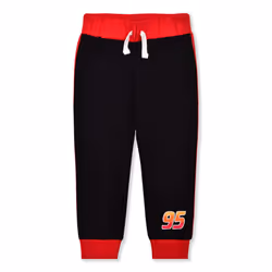 Disney Cars Boys Long Sleeve Shirt Costume and Jogger Set for Toddler and Little Kids - Red/Black
