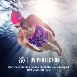 Speedo Womens Swim Goggles Mirrored Vanquisher 2.0 Aqua, One Size