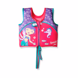 Speedo Unisex-Child Swim Flotation Classic Life Vest Begin to Swim UPF 50 Purple Printed, Medium