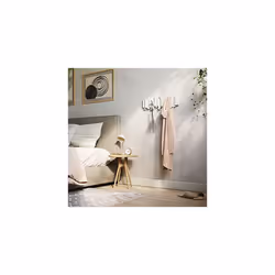 Sticks Multi Hook Coat Rack - Modern, Unique, Space-Saving Wall Mounted Coat Hanger with 5 Flip-Down Hooks for Hanging Coats, Scarves, Purses and More - Additional view 8