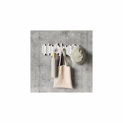 Sticks Multi Hook Coat Rack - Modern, Unique, Space-Saving Wall Mounted Coat Hanger with 5 Flip-Down Hooks for Hanging Coats, Scarves, Purses and More - Additional view 9