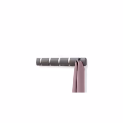 5 Flip Wall Mounted Floating Rack - Modern, Sleek, Space-Saving Hanger with Retractable Hooks to Hang Coats, Scarves, Purses  ...