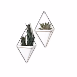 Umbra 470753-670 planter Indoor Pot planter Wall-mounted Brass, Ceramic, Copper, Resin Silver, White