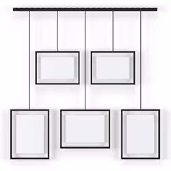 Exhibit Picture Frame Gallery Set, Adjustable Collage Display for 5 Photos, Prints, Artwork and More, Holds two 4x6" and three 5x7" Photos - Additional view 8