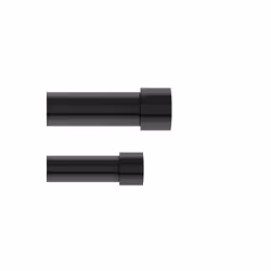 Umbra 1014401-111 66-120 in. Cappa 1 Double Rod Brash, Black