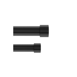 Umbra 1014401-111 66-120 in. Cappa 1 Double Rod Brash, Black