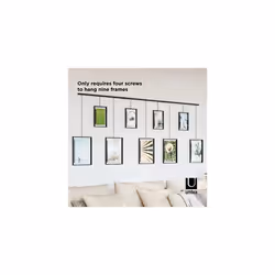 Umbra Exhibit Gallery Frames, Set of 9, 5x7 and 8x10, Black