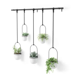 Umbra Triflora Indoor Pot planter Hanging Metal, Polypropylene (PP) Black, White