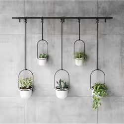 Umbra Triflora Indoor Pot planter Hanging Metal, Polypropylene (PP) Black, White