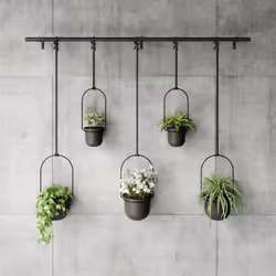 Umbra Triflora Indoor Pot planter Hanging Metal, Polypropylene (PP) Black, Grey