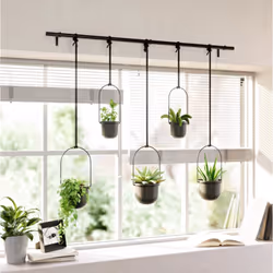 Umbra Triflora Indoor Pot planter Hanging Metal, Polypropylene (PP) Black, Grey