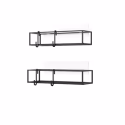 Umbra Cubiko, Metal, Black, Wall-mounted, Shower caddy, 4.5 kg, 2 hook(s)