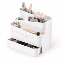 Umbra Glam Large Organizer, Grey, White, Tabletop, Plastic, Monochromatic, 180 mm, 270 mm