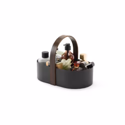 Umbra Bellwood Caddy, Black, Walnut, Tabletop, Plastic, Wood, Monochromatic, 200 mm, 300 mm