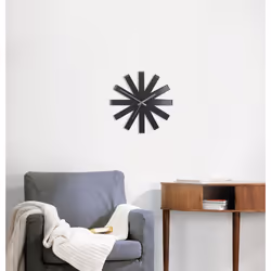 Umbra "Ribbon Wall Clock, Black