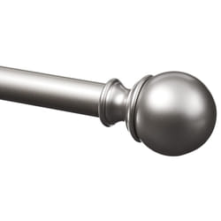 Amazon Basics 1Inch Curtain Rod with Round Finials  1Pack  36 to 72  Nickel