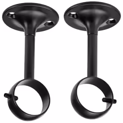 Amazon Basics Curtain Rod Ceiling-Mount Bracket Set of 2 Black