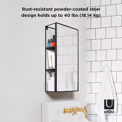 Umbra CUBIKO Mirror Black, Metal 61 x 31 x 13 cm