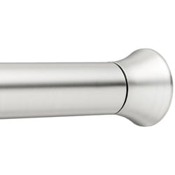Amazon Basics Tension Curtain Rod, Adjustable 36-54" Width - Nickel, Classic Finial