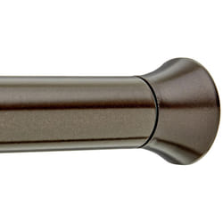 Amazon Basics Tension Curtain Rod, Adjustable 36-54" Width - Bronze, Classic Finial