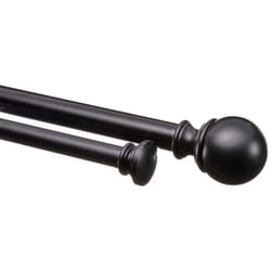 Amazon Basics 1-Inch Double Extendable curtain Rods with Round Finials