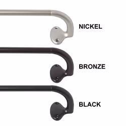 Amazon Basics Room Darkening Blackout Curtain Rod - 48"" to 88""  Nickel