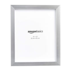 Amazon Basics Rectangular Photo Picture Frame  8"" x 10""  Pack of 2  Nickel